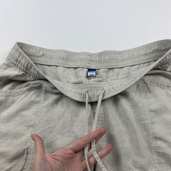 Old Navy Flax Linen Blend High Rise Pull On Shorts XL - Picture 2 of 5